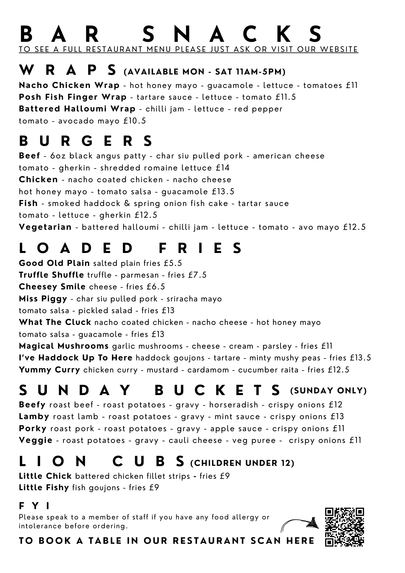 Bar Snacks Spring 2026