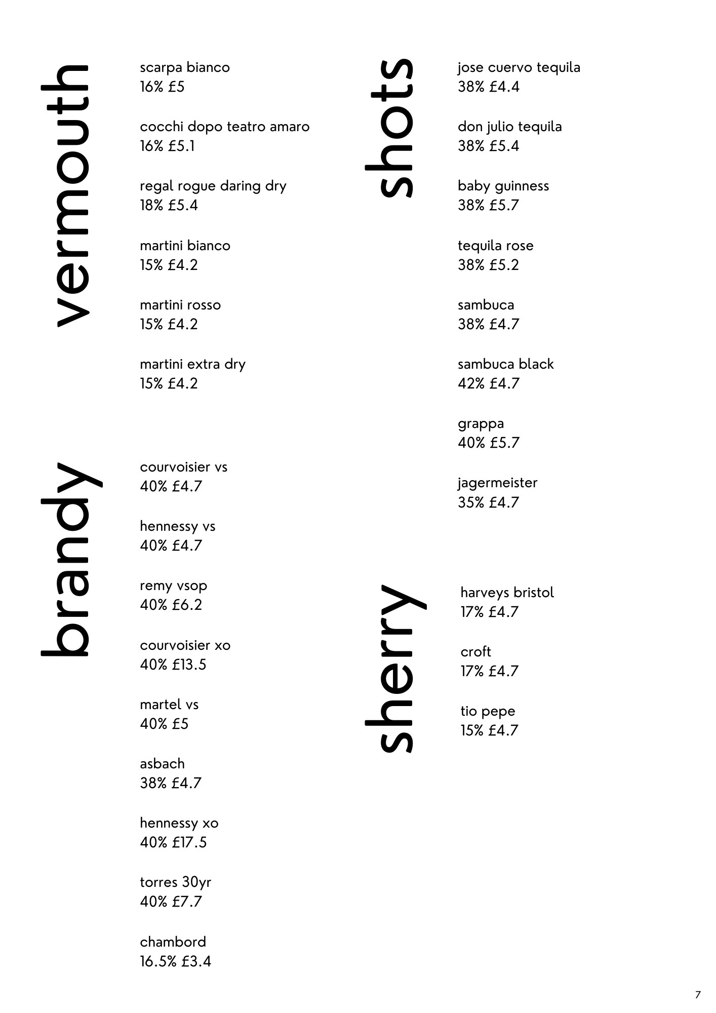Red Lion Cromer Fruit Juice and Liquer